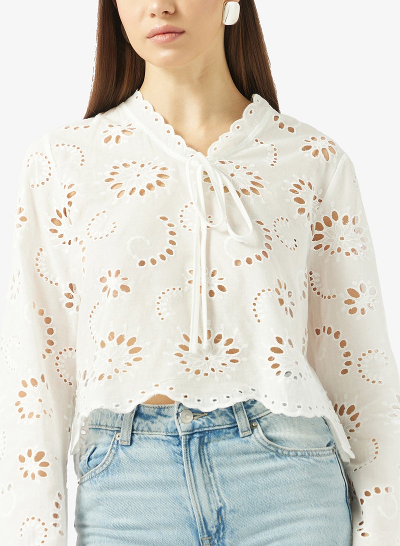 ELLA Shiffli Tie Up Shirt - Image 3